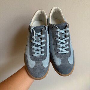 BRAND NEW Dual Tone Blue Suede Freda Salvador Jackie Sneakers Handmade Size 8.5